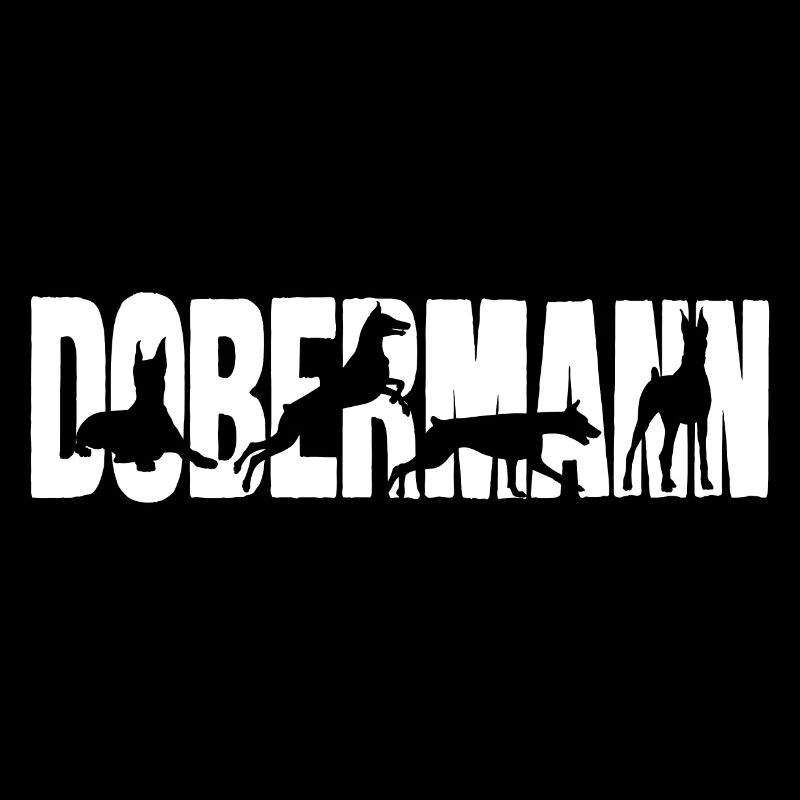 Lettrage Dobermann Silhouette