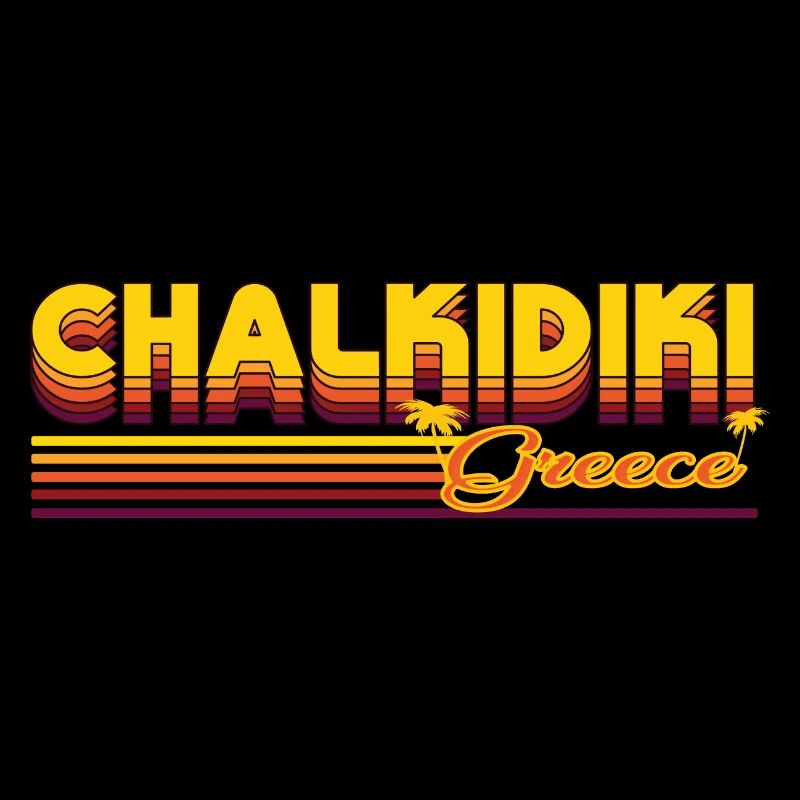 Chalcidique : Design rétro estival