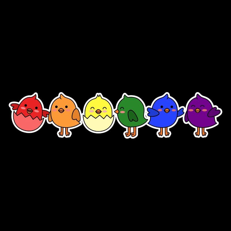 Conception de poussin drapeau LGBT + pour les personnes LGBT +