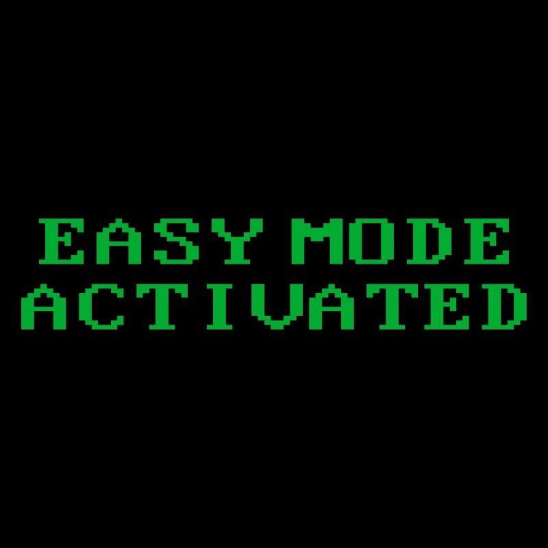 easy mode activated statement retro DOS vintage