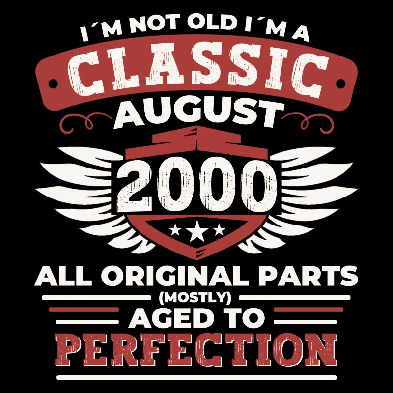 Vintage 2000 Classic Cadeau d’anniversaire Août