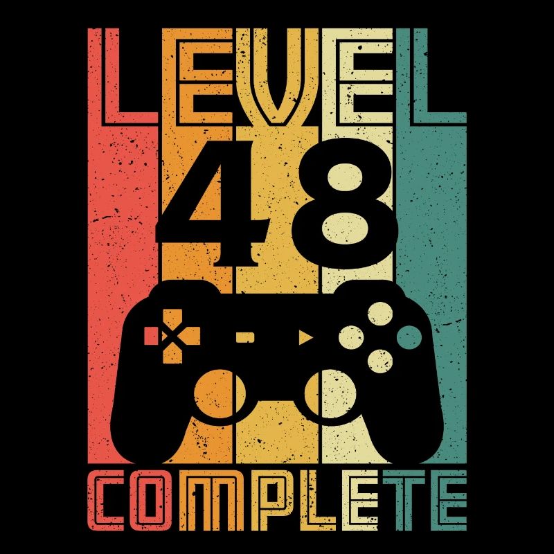 48e anniversaire Gamer Niveau 48 Complet 48 ans