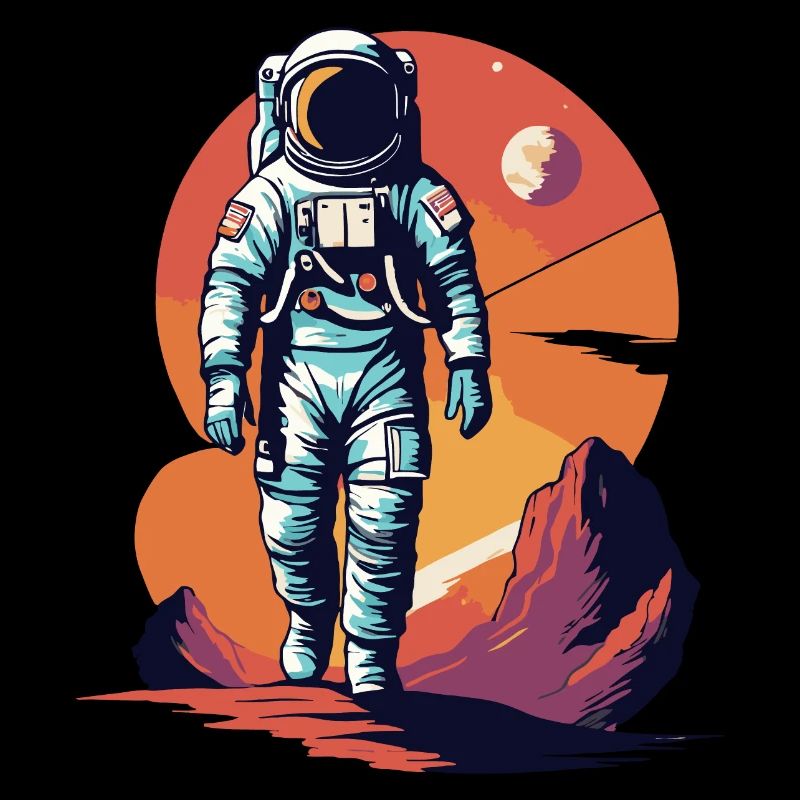 Astronaute - Illustration Vintage