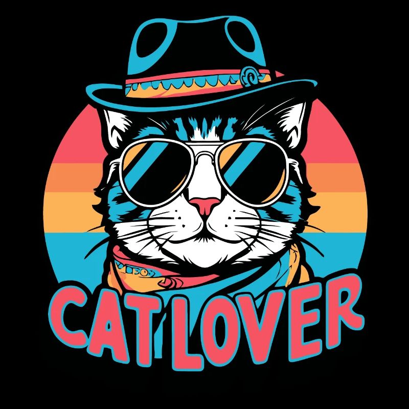 Design rétro Cat Lover
