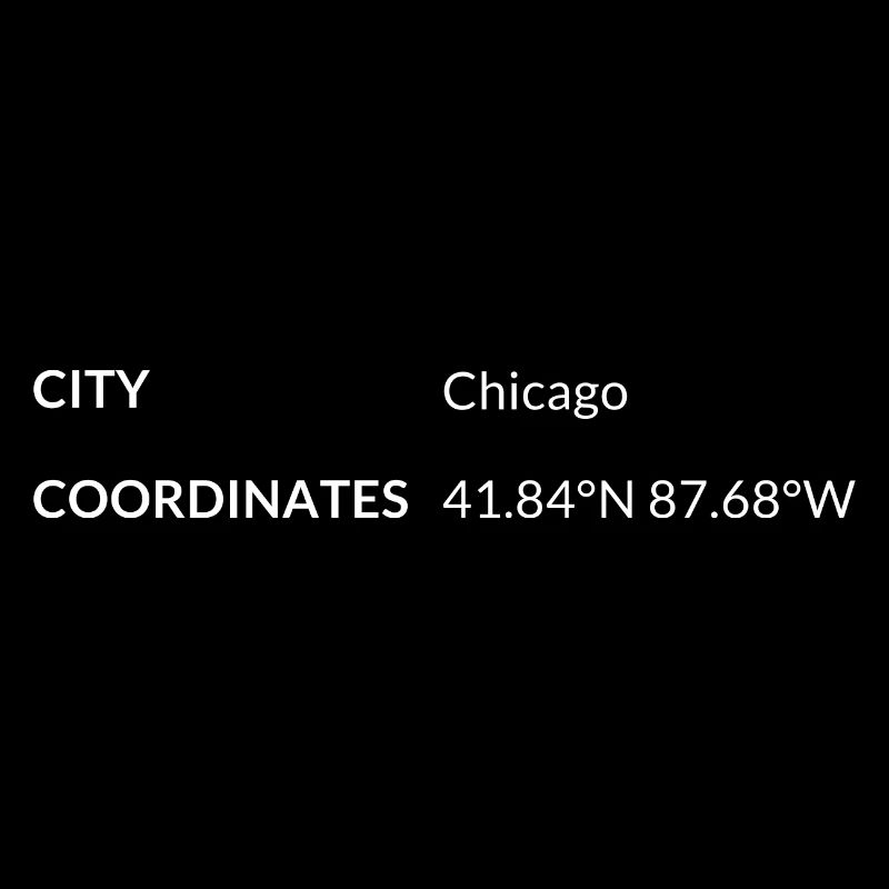 Chicago, Illinois, USA coordinates