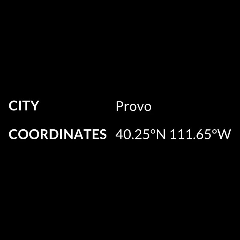 Provo, Utah, USA coordinates