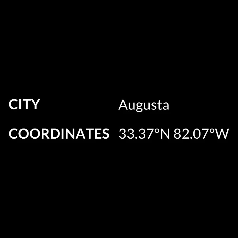 Augusta, Georgia, USA coordinates