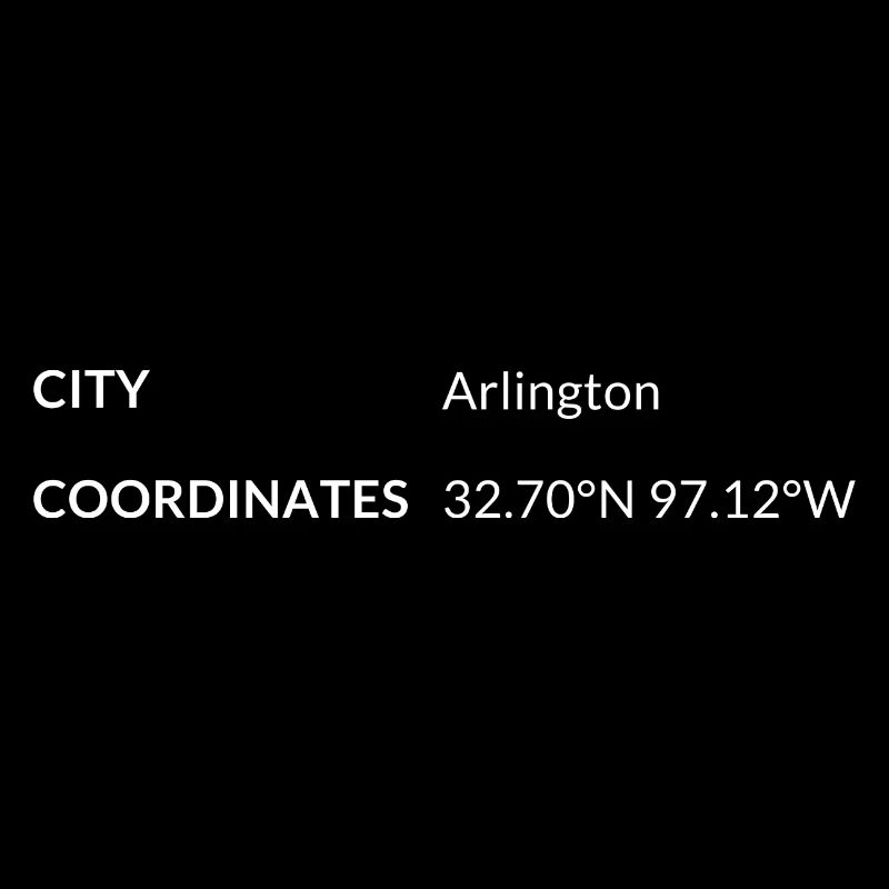 Arlington, Texas, USA coordinates