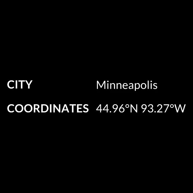 Minneapolis, Minnesota, USA coordinates