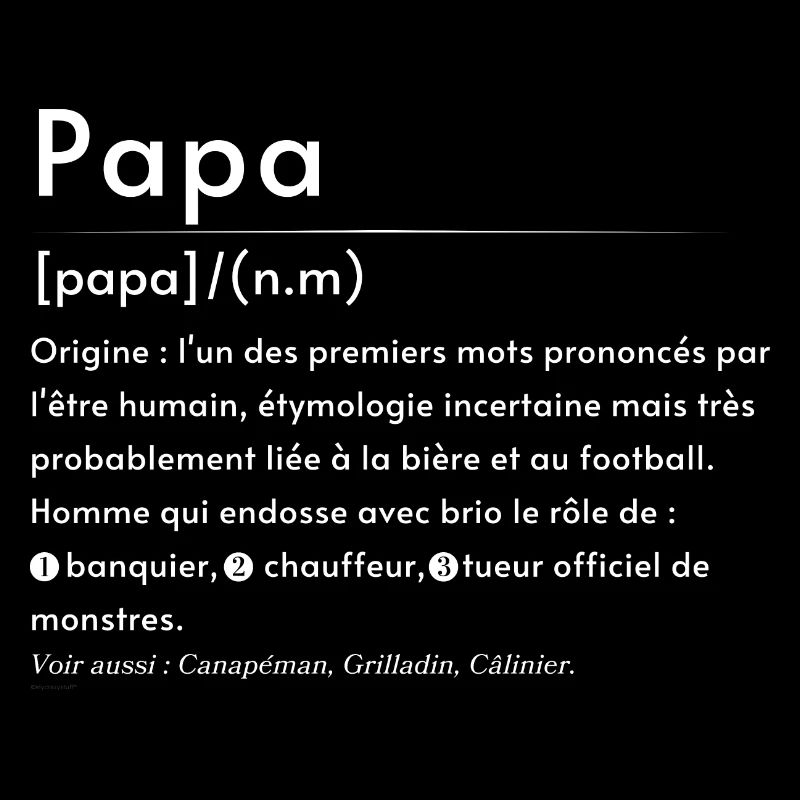 PAPA Définition (écriture blanche)