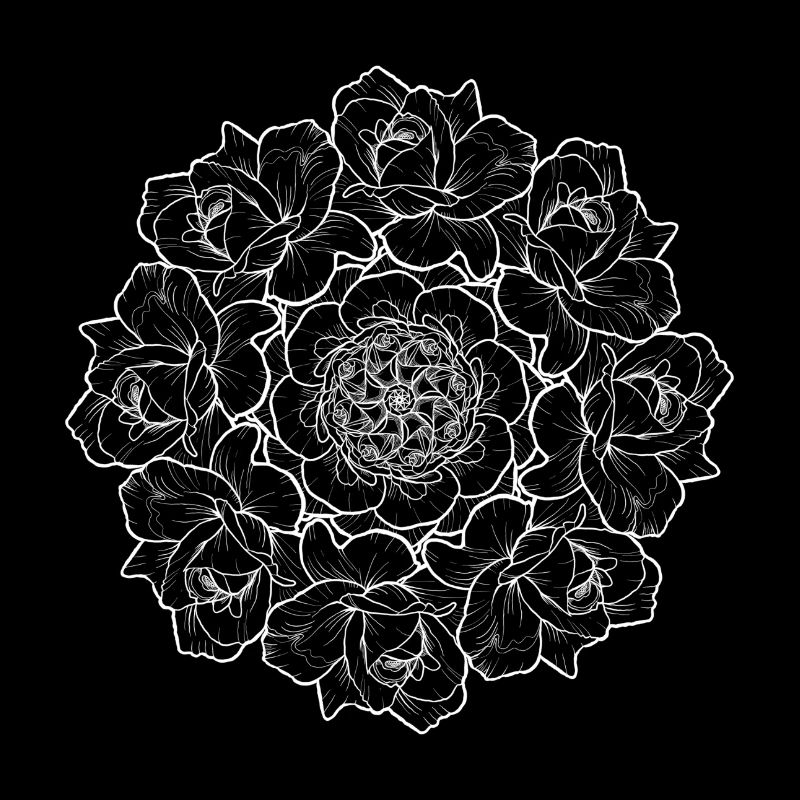 Bouquet de rose - blanc