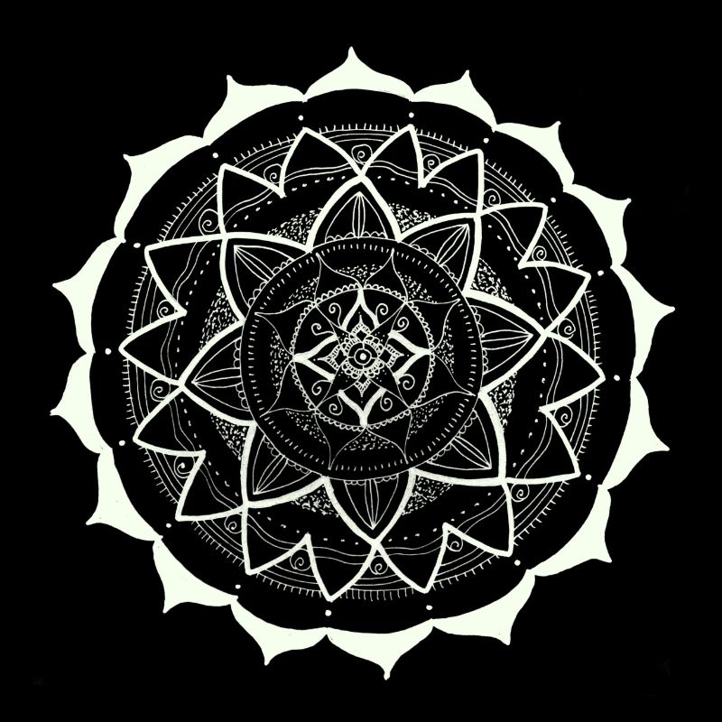 Mandala 16 blanc