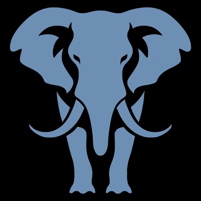 Elephant Silhouette White Logo
