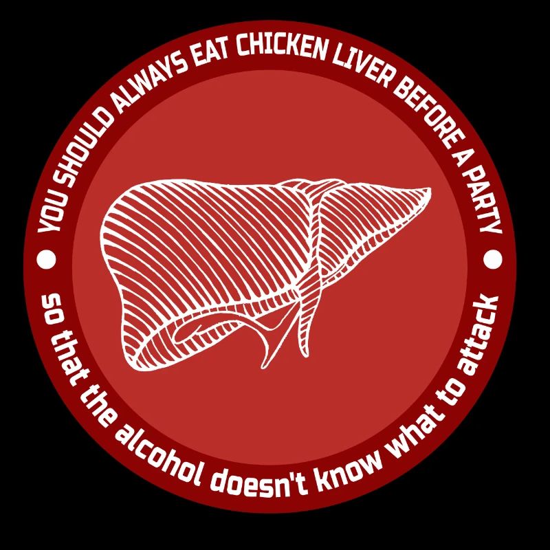 Hühnerleber vor einer Party mit Alkohol