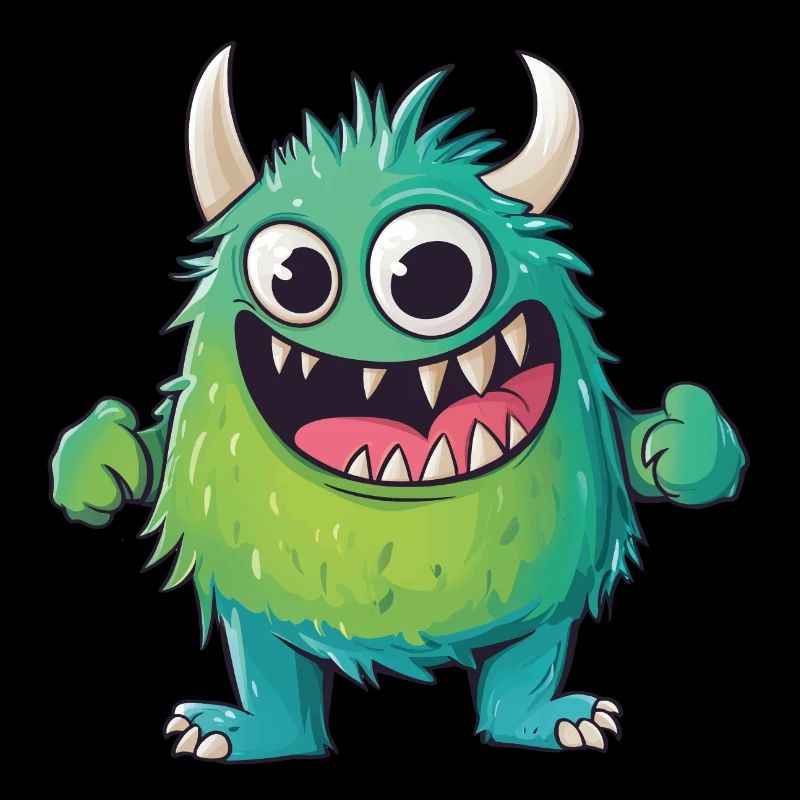Cute colorful cute monster