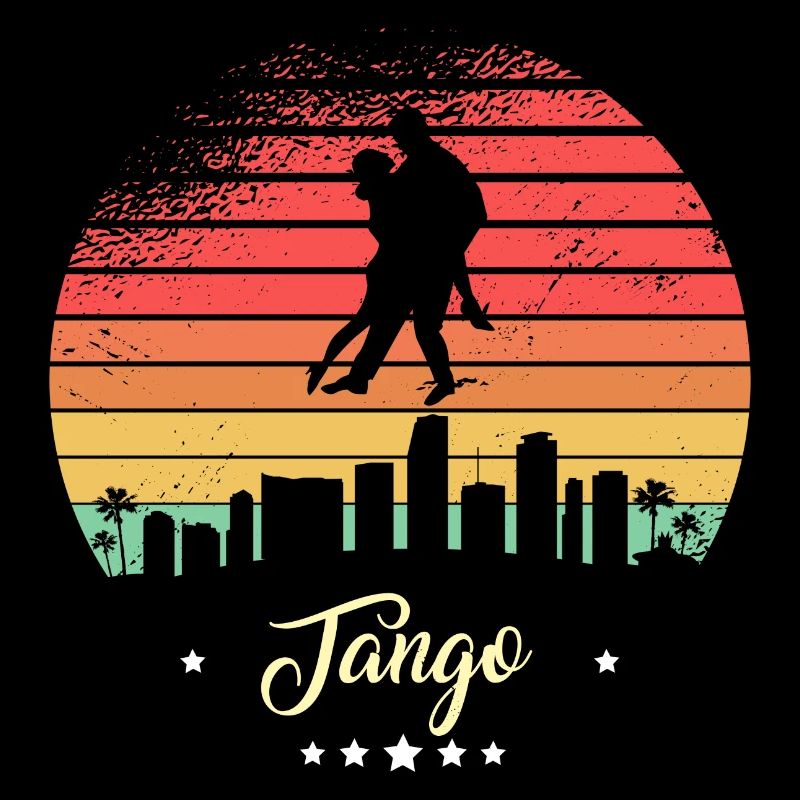 Tango Dancing Vintage Retro Sunset Sports