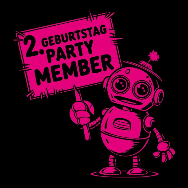 Ich bin zwei Jahre 2. Geburtstag Roboter