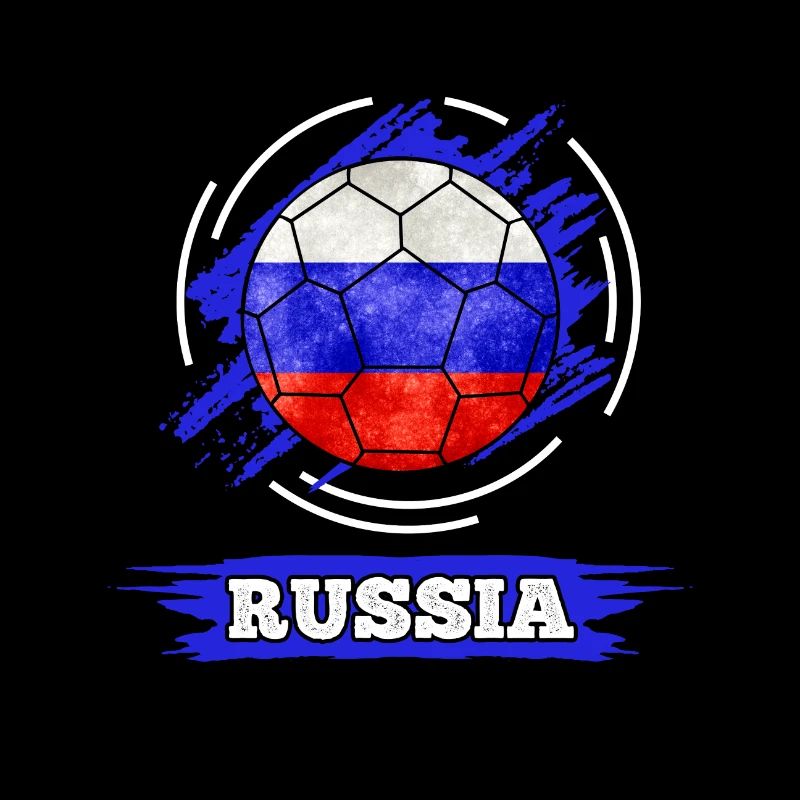 Drapeau du pays de football Russie
