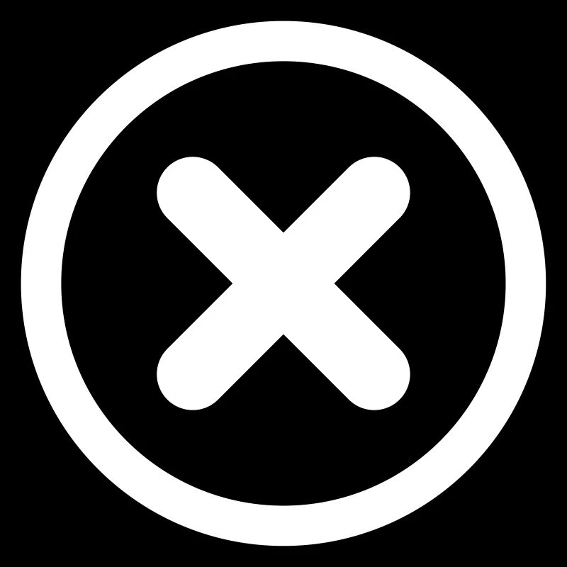 cross x symbol icon