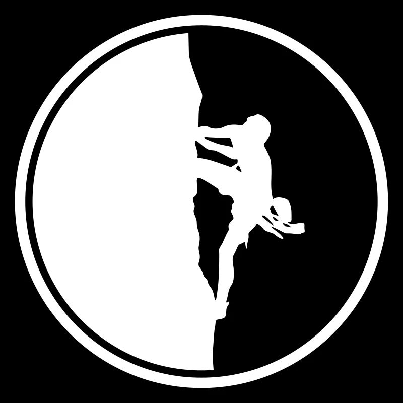 klettern bergsteigen silhouette kreis climbing