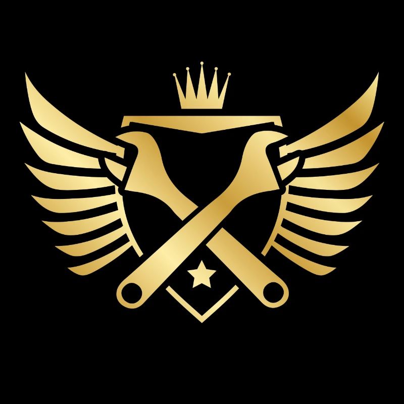 Clé artisanale blason or