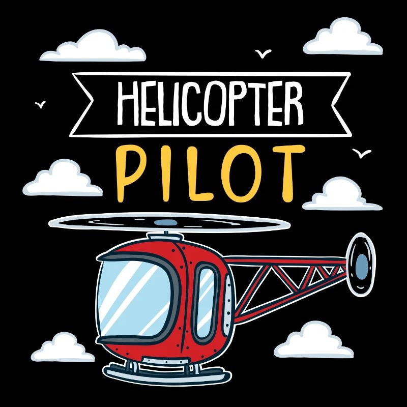 Helikopter Pilot | roter Hubschrauber