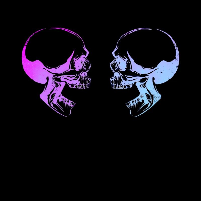 Double tête de mort art