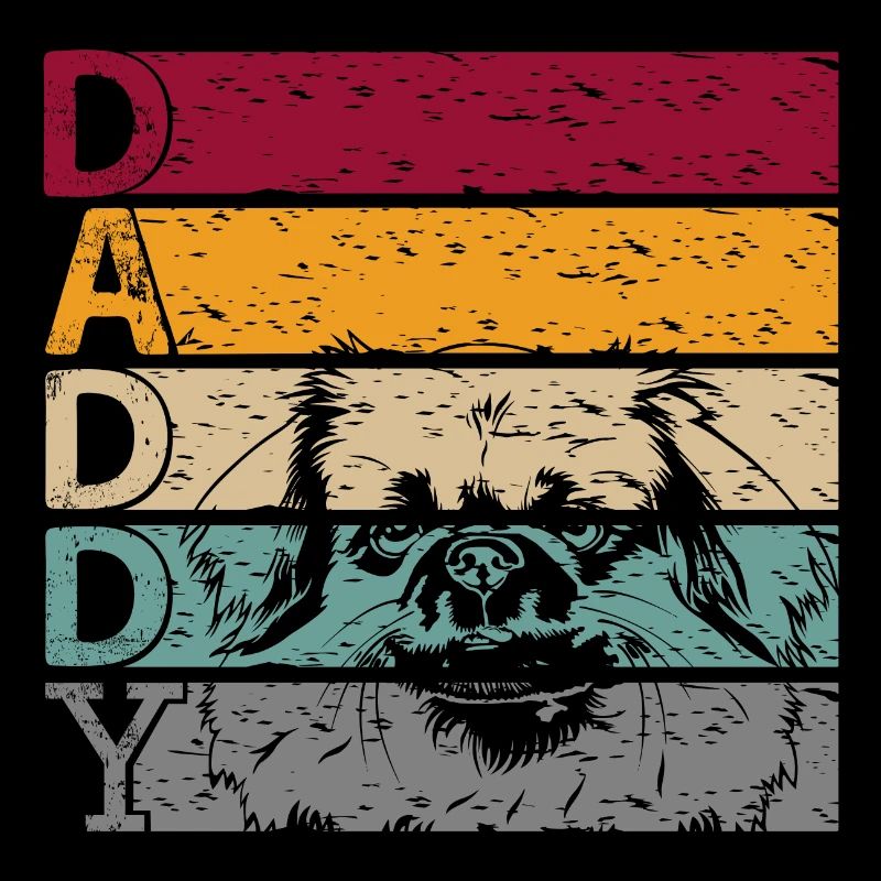 Tibetan Spaniel Dad Daddy Papa Master Vintage