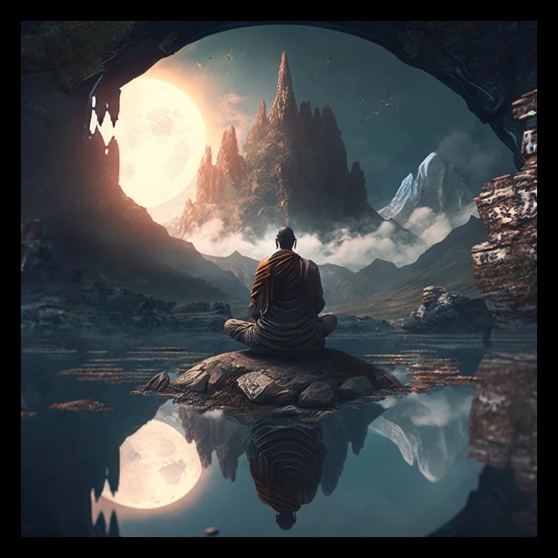 Mönch in Meditation