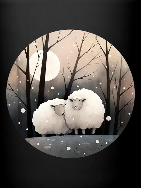 Moutons en hiver