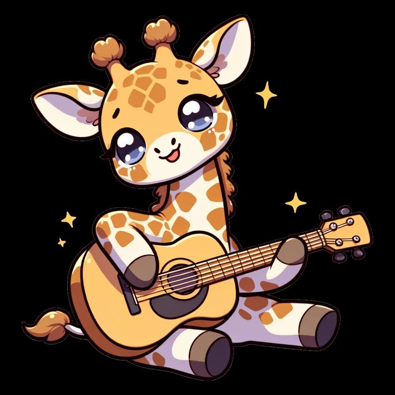 Giraffe Playing the guitar Giraffe Guitar Lullaby