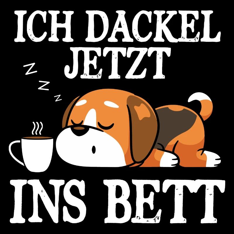 I Teckel Maintenant Au Lit Chemise De Sommeil Teckel