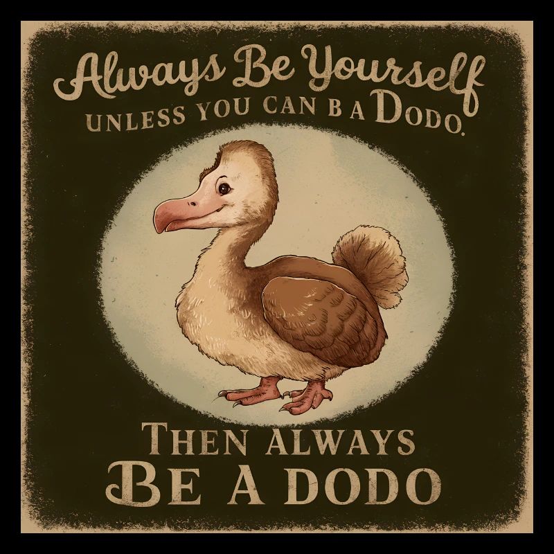 Sei Du selbst oder sei ein Dodo Vintage Design