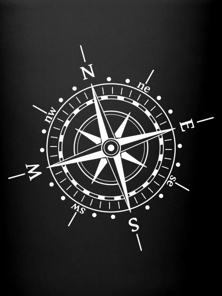 Compass rose white