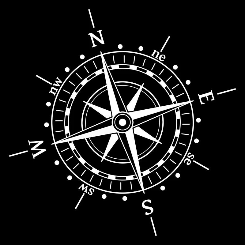 Kompassrose weiss