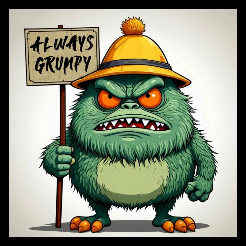 Bad-tempered and grumpy, leave me alone