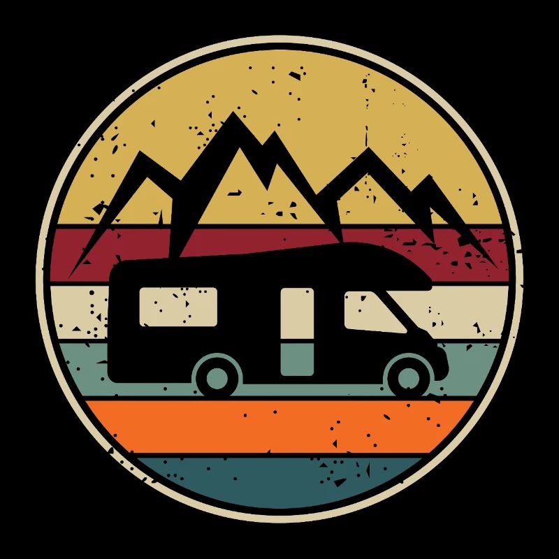 Wohnmobil Camping Retro Camper Wohnmobilfahrer