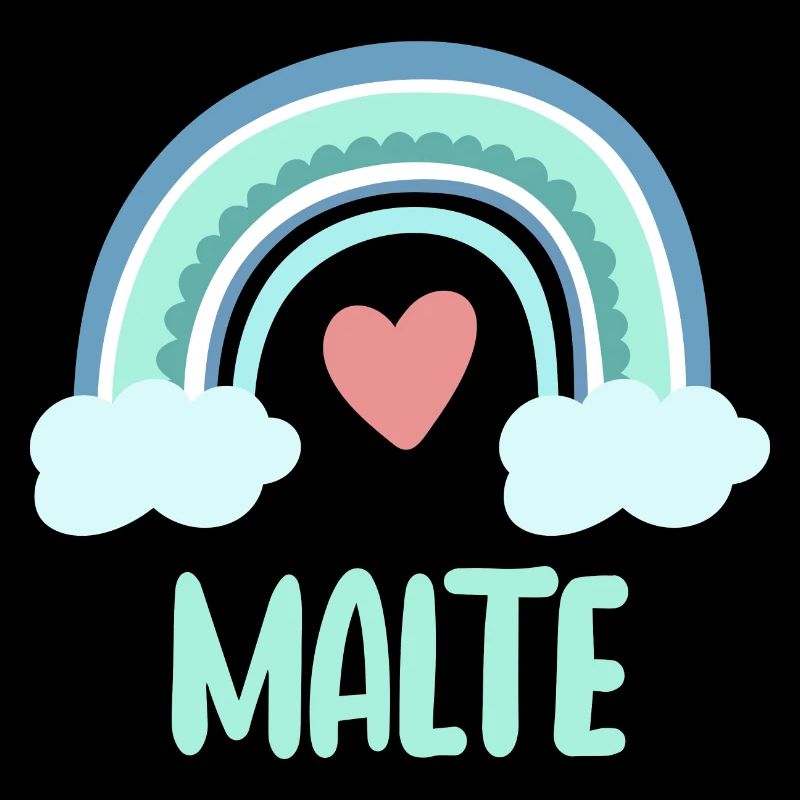 Malte Name Regenbogen Baby