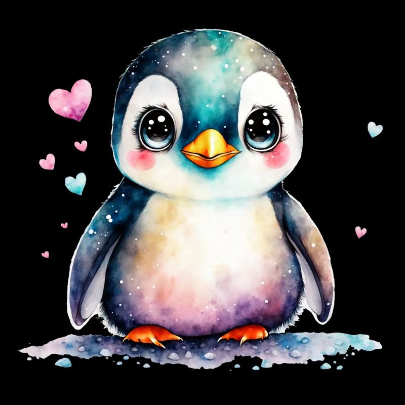 Un petit mignon bébé pingouin oiseau pingouins