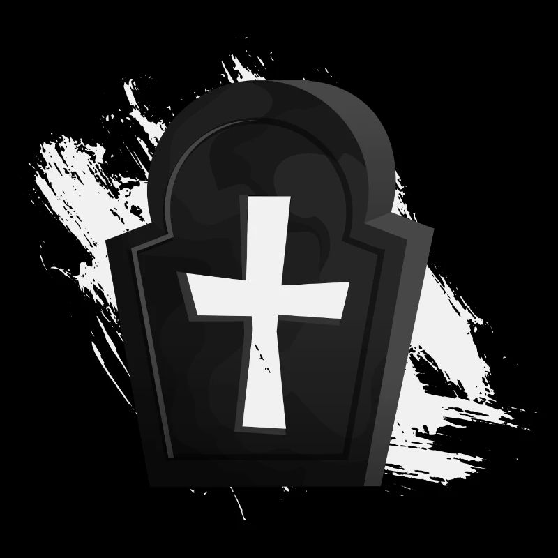 Friedhof Grab Kreuz Grusel Horror