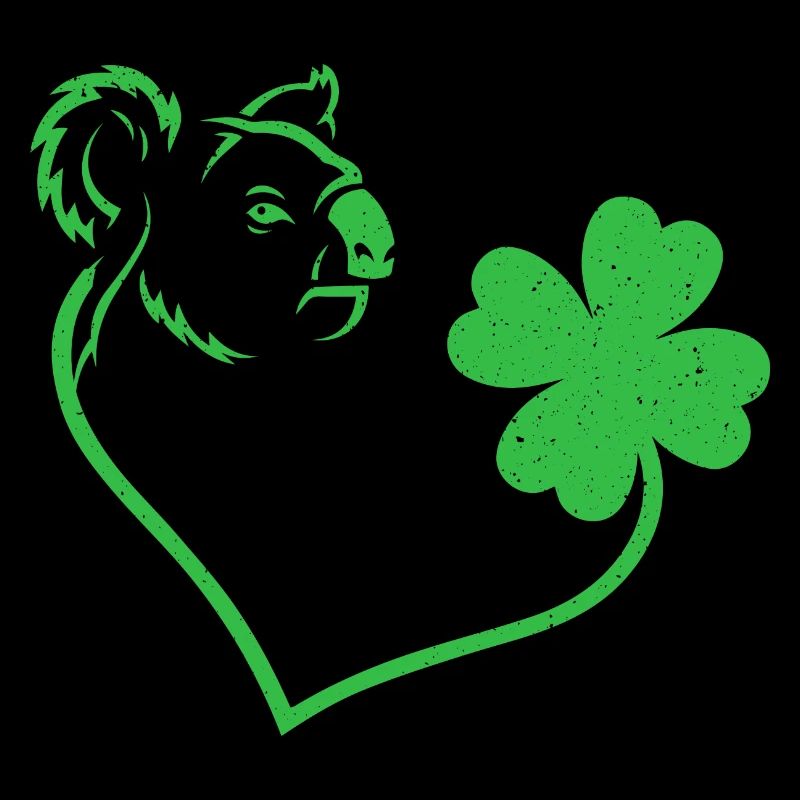 Koala Shamrock Heart Love