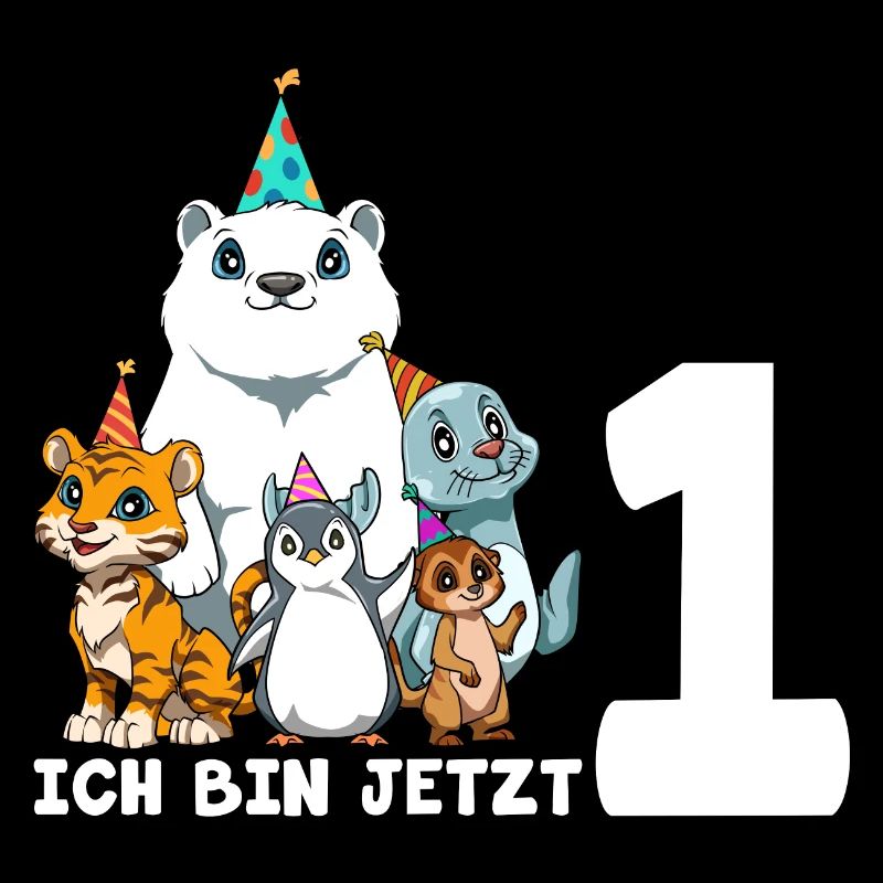 1 Geburtstag Zoo Tier Kinder - 1 Jahr Junge