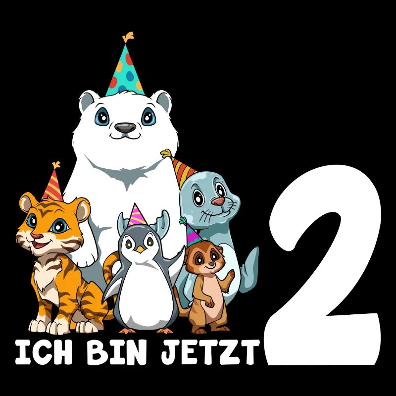 2 Geburtstag Zoo Tier Kinder - 2 Jahre Junge
