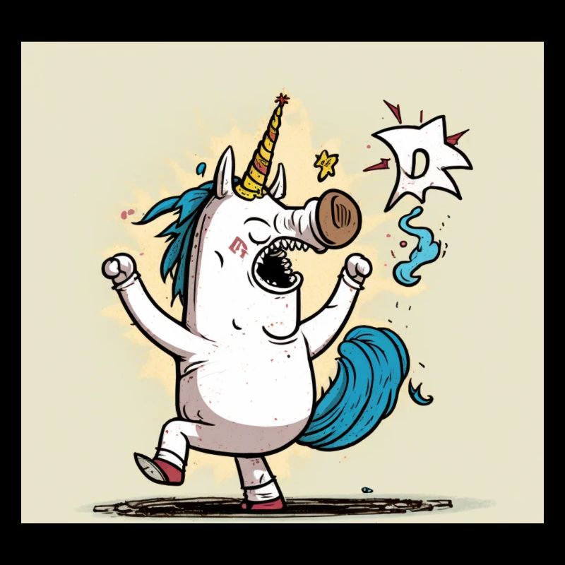Comic Unicorn! Gift idea, funny