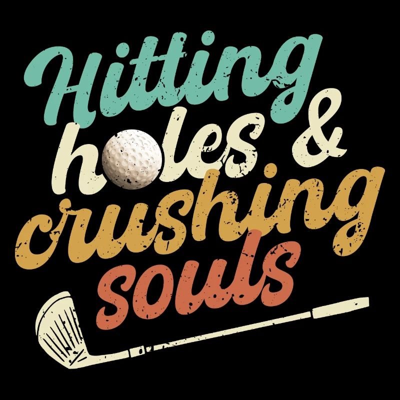 Frapper des trous et écraser le golf des âmes