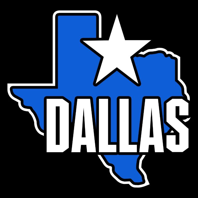 Conception de carte Dallas Texas pour les fiers Dallasites
