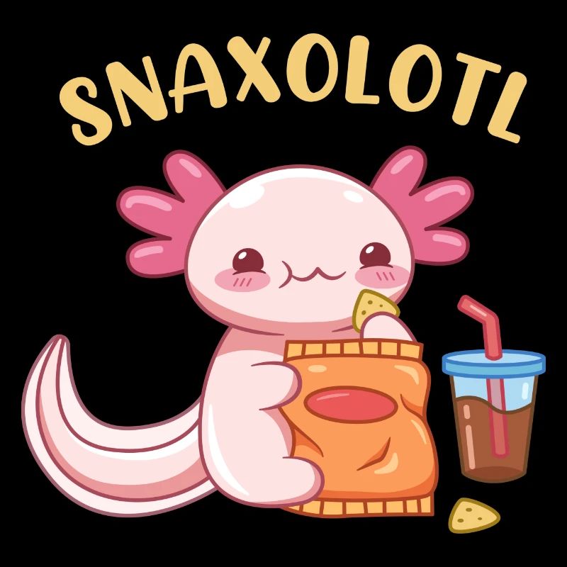 Snaxolotl Pun Design for Axolotl Lovers