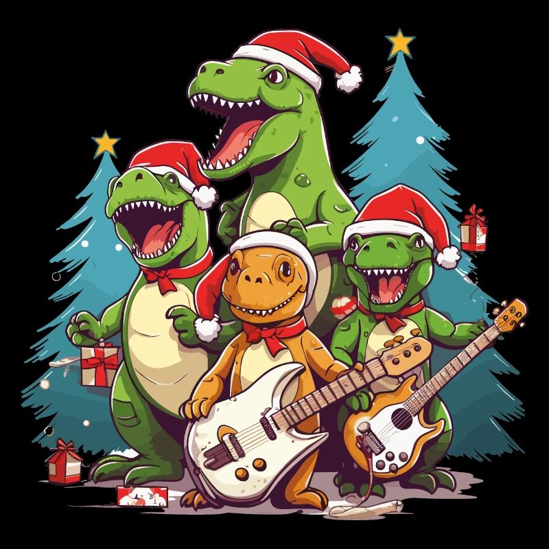 Dinosaur Band Christmas
