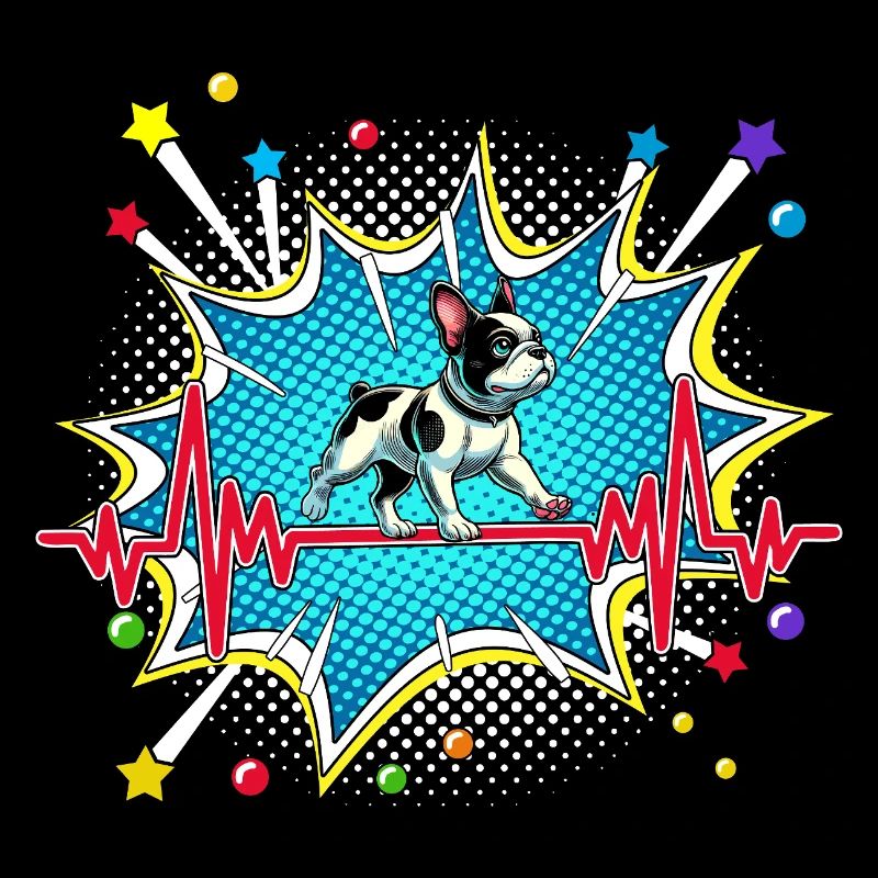 Beagle Pop Art Comic Retro Herzschlag