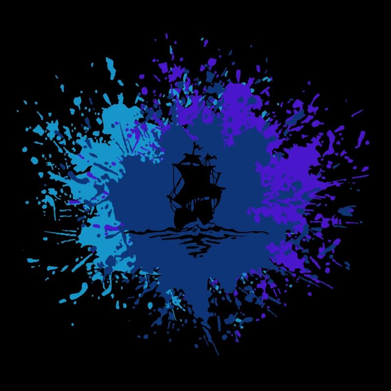 Blaue See Schiff Segelboot